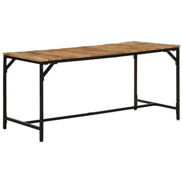 vidaXL Eettafel 160x80x75 cm massief hout ruw mangohout, Huis en Inrichting, Verzenden, Nieuw