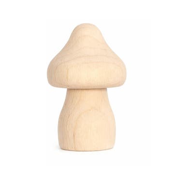 Klein houten paddenstoelfiguurtje (voor knutselwerkjes, 3 c, Verzenden