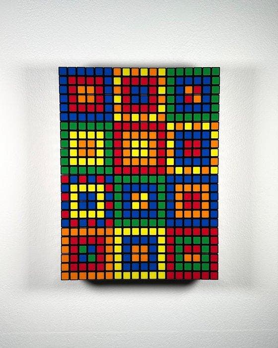 Giovanni Contardi - Rubiks Cube Mosaic - Chromatic Modules, Antiek en Kunst, Kunst | Designobjecten