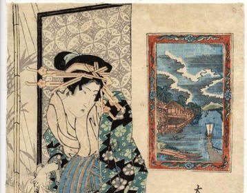 Bijinga - courtisane - ca.1830 - Papier - Keisai Eisen