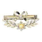 Bijou broche - 19,2 carats Or blanc - 0.24ct. tw. Diamant