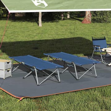 vidaXL Opvouwbaar Campingbed 2 st Blauw 194 x 62,5 x 42,5 cm, Verzenden, Nieuw