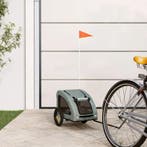 vidaXL Hondenfietstrailer oxford stof en ijzer grijs, Verzenden