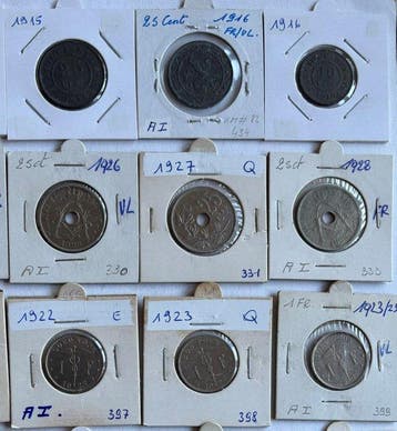 België. Albert I. 1910-1933 (Zonder minimumprijs), Timbres & Monnaies