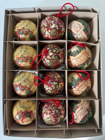 Kerstdecoratie (72) - Kerstballen - Papier, Diversen, Nieuw