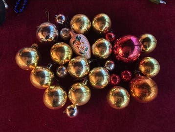 Kerstballen (38) - Glas - antieke decoraties, Nieuw