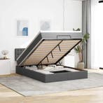 vidaXL Bed poef met matras en LEDs stof 140x190 cm, Verzenden, Nieuw