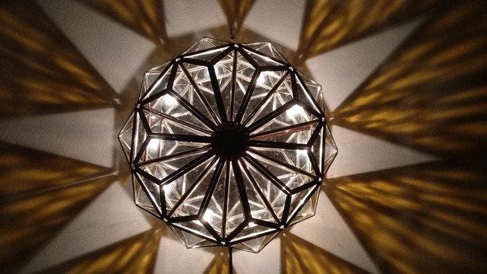 Lampe - Cristal, Métal, Antiquités & Art, Curiosités & Brocante