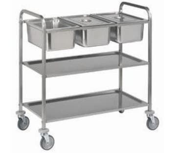 Serveerwagen | RVS | 3x GN 1/1 | 2 Niveaus |, Verzenden, Nieuw in verpakking