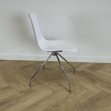 scab Zebra design stoel, draaistoel,  Wit - chroom