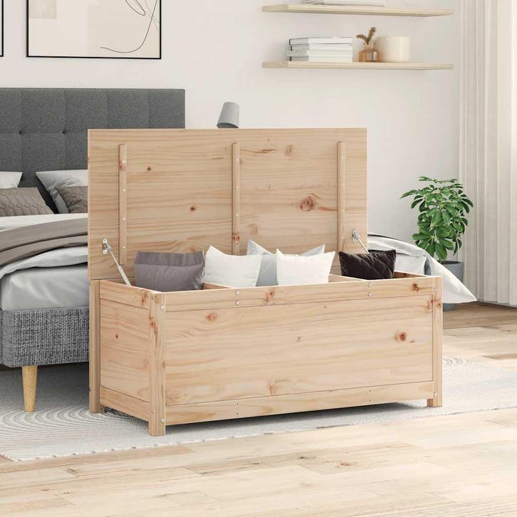 vidaXL Opbergbox 110x50x45,5 cm massief grenenhout, Huis en Inrichting, Kasten | Overige, Nieuw, Verzenden