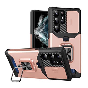 Samsung Galaxy S24 Ultra - Card Slot Hoesje met Kickstand en, Verzenden