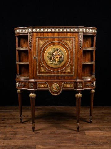 Credenza - Hout, Keramiek, Brons