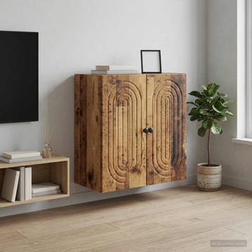 vidaXL Wandkast Oud hout 59 x 31 x 60 cm Bewerkt hout, Huis en Inrichting, Kasten | Overige, Verzenden, Nieuw