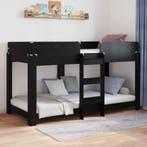 vidaXL Stapeld bed voor kids Zwart Eiken 80 x 200 cm Bewerkt, Verzenden, Nieuw
