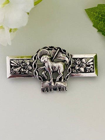 Flam (1925-1935) - Art Deco - Agnus Dei - Zilver - Frankrijk, Antiek en Kunst