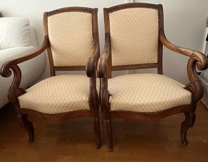 Fauteuil (2) - Eik, Antiek en Kunst, Antiek | Overige Antiek