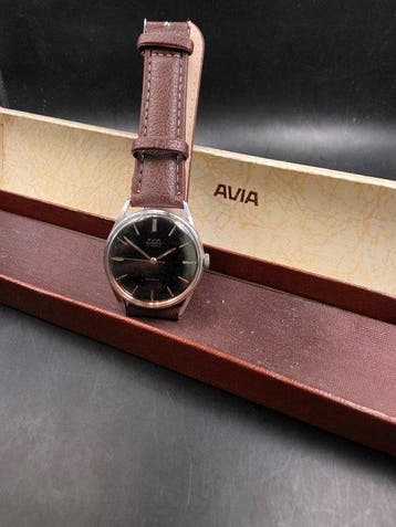 Elegant Avia - Olympic Incabloc – Black Tropical Dial –, Bijoux, Sacs & Beauté