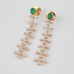 Boucles doreilles cocktail - 14 carats Or jaune - 3.16ct.