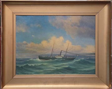 Per Wilhelm Cedergren (1823-1896) - Steamship Telegraf at