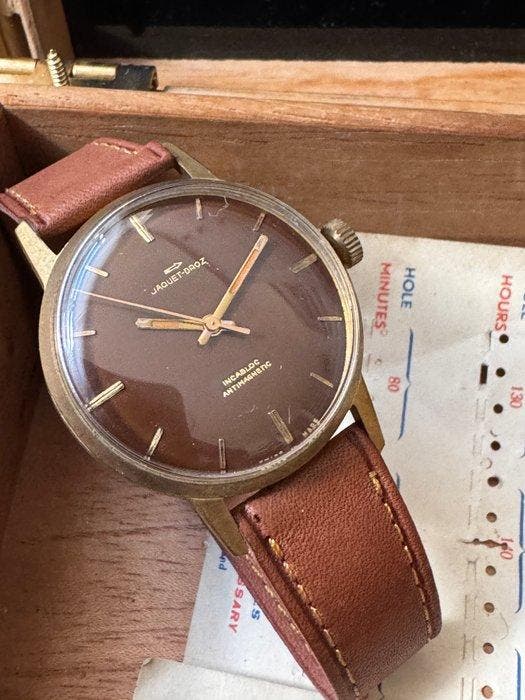 Jaquet-Droz - Calatrava maroon / brown dial - 2595 - Unisex, Bijoux, Sacs & Beauté, Montres | Hommes