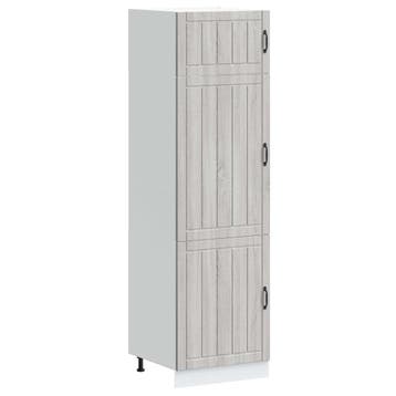 vidaXL Keukenkast Lucca bewerkt hout grijs sonoma eiken, Verzenden, Nieuw
