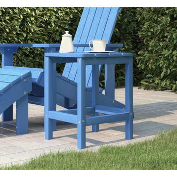vidaXL Tuintafel Adirondack 38x38x46 cm HDPE aquablauw, Jardin & Terrasse, Tables de jardin, Verzenden
