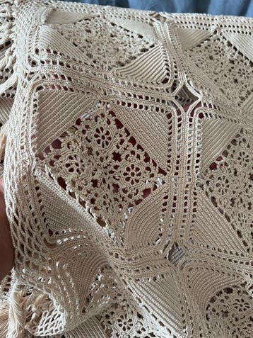 Couvre-lit - 220 cm - 220 cm - Couverture au crochet