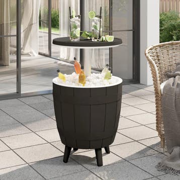 vidaXL IJskoeltafel 3-in-1 polypropeen zwart, Verzenden, Nieuw