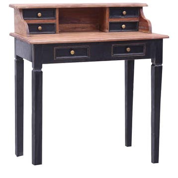 vidaXL Schrijftafel met lades 90x50x101 cm massief, Huis en Inrichting, Verzenden, Nieuw