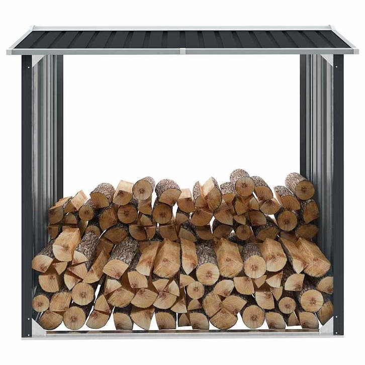 vidaXL Haardhoutschuur 172x91x154 cm gegalvaniseerd staal, Tuin en Terras, Overige Tuin en Terras, Nieuw, Verzenden