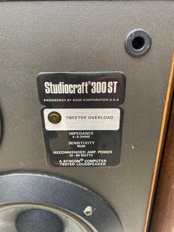 Bose - Studiocraft 300 ST 2-Way Passive Bass-Reflex, Audio, Tv en Foto, Nieuw