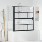 vidaXL Bad Douche Scherm Zwart en Transparant 116 x 68 x 128, Doe-het-zelf en Bouw, Sanitair, Verzenden, Nieuw