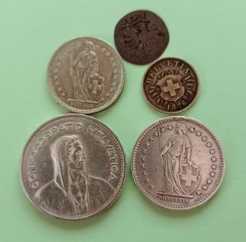 Zwitserland - Stad Basel - Zilveren Vierer (4 pfennig) o.J., Postzegels en Munten