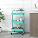 vidaXL Keukentrolley 3-laags 42x35x85 cm ijzer en ABS, Verzenden, Nieuw