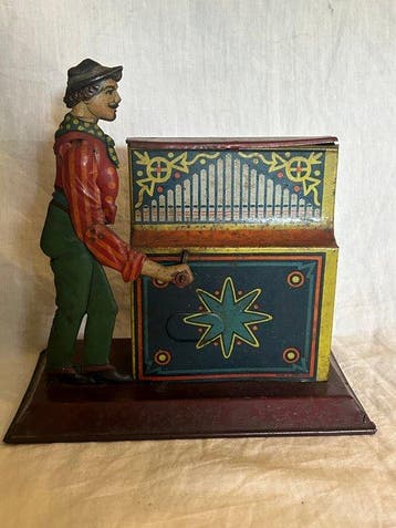 organ - Blikken speelgoed - Draai orgel Germany - 1930-1940