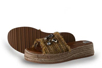 Tamaris Slippers in maat 37 Beige, Verzenden, Beige, Zo goed als nieuw, Slippers
