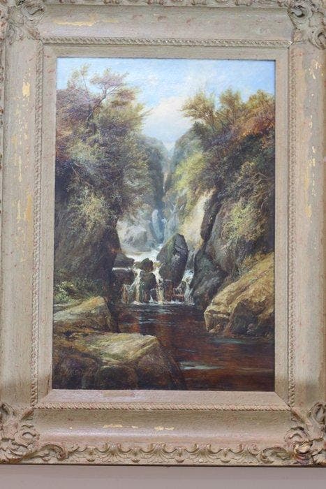 Phil Sawdon (1910-1989) - Waterval Oosterrijk., Antiek en Kunst, Kunst | Schilderijen | Klassiek