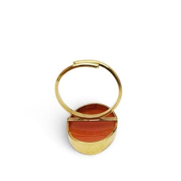 Zilver - Ring - Handgegraveerde camee