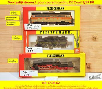 Matériel 2-rail courant continu DC locomotives, wagons rails, Ophalen of Verzenden
