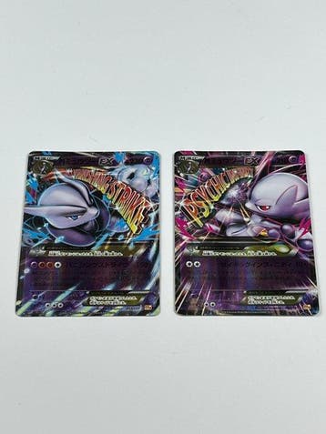 Pokémon - 2 Card - M Mewtwo EX 051/131 052/131 CP4 Mega, Hobby en Vrije tijd, Nieuw