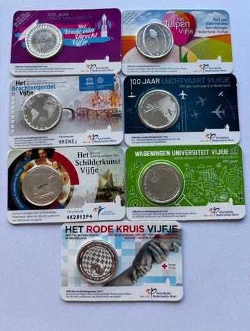 Nederland. 5 Euro Various Years (16 coincards) (Zonder