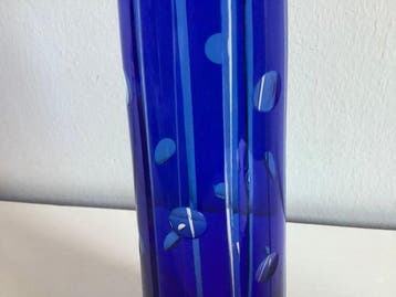 Vase - Cristal - Loupes / Taillage de bordure, Antiquités & Art