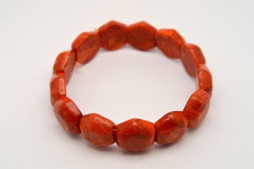 Koraal - Fijn rood sponskoraal - 31,7g - Armband, Verzamelen