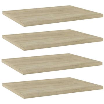 vidaXL Wandschappen 4 st 40x30x1,5 cm bewerkt hout sonoma, Verzenden, Nieuw