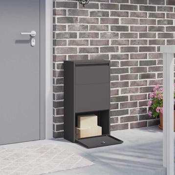 vidaXL Pakket Inwerpkoker met opslag Zwart 44 x 22 x 82 cm, Verzenden, Nieuw