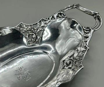 Louis Werner Berlin - Serveerschaal - .800 zilver - Centrale, Antiek en Kunst, Antiek | Zilver en Goud