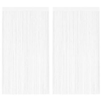 vidaXL Draadgordijnen 2 st 100x250 cm wit, Huis en Inrichting, Verzenden, Nieuw