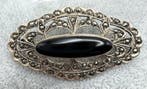 Zonder minimumprijs - Broche Zilver Onyx - Onyx