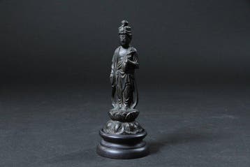 Bronze Eleven-Headed Kannon (Guanyin) Standing Figure -